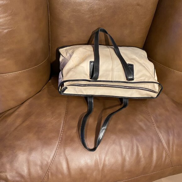 Large Coach Canvas/Leather Tote # 7708 TLC - Picture 6 of 14